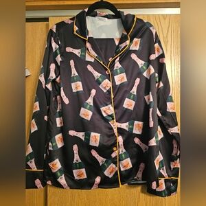 Silk Champagne Bottle PJs